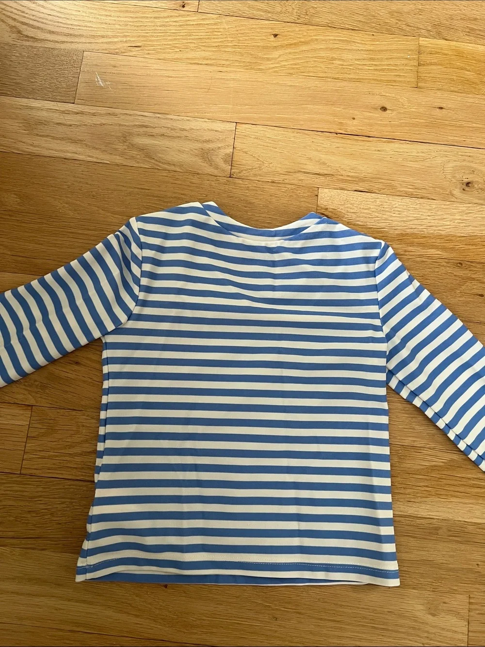 Ralph Lauren Blue & White Striped Long-Sleeve Baby Rashguard Set - Size: 18M
